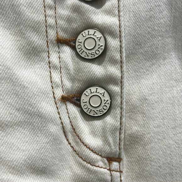 NWOT Ulla Johnson Beige Kingston Denim Jeans Sz 6 - Picture 5 of 11